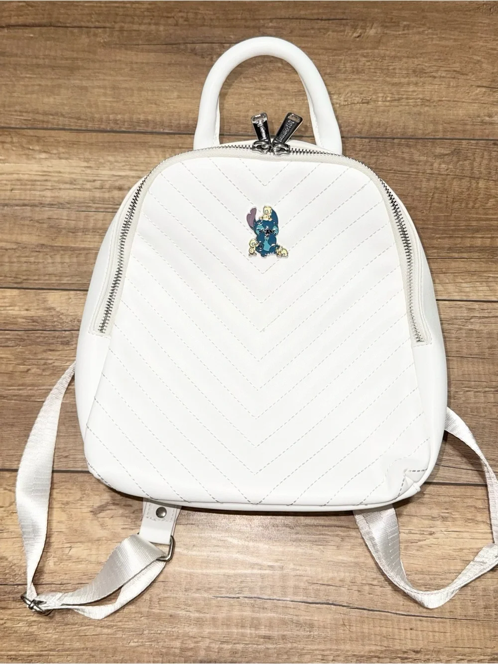 Loungefly Disney Lilo & Stitch White Ugly Duckling Stitch Graphic Mini Backpack